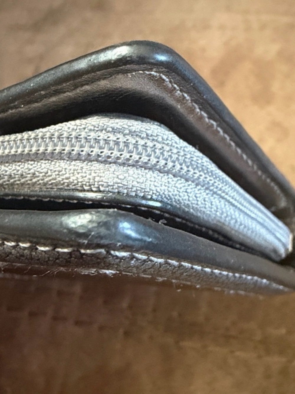 kate spade metallic gray pebbled leather zip wallet - Picture 15 of 15